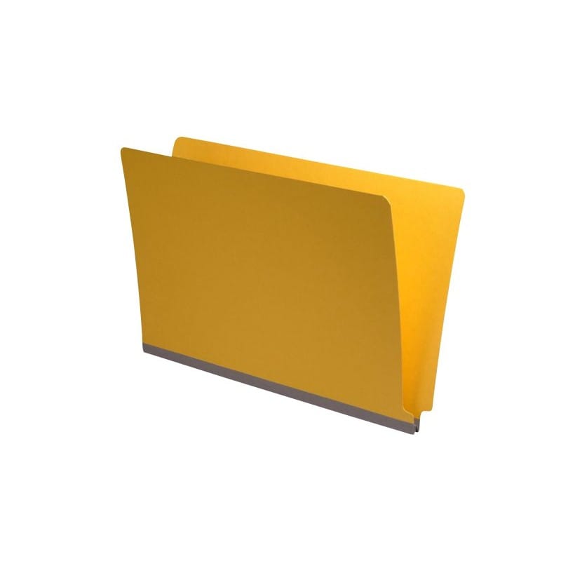 Yellow Type III Pressboard Folders, Full Cut END TAB, Legal Size, 2" Exp. (Box of 25)