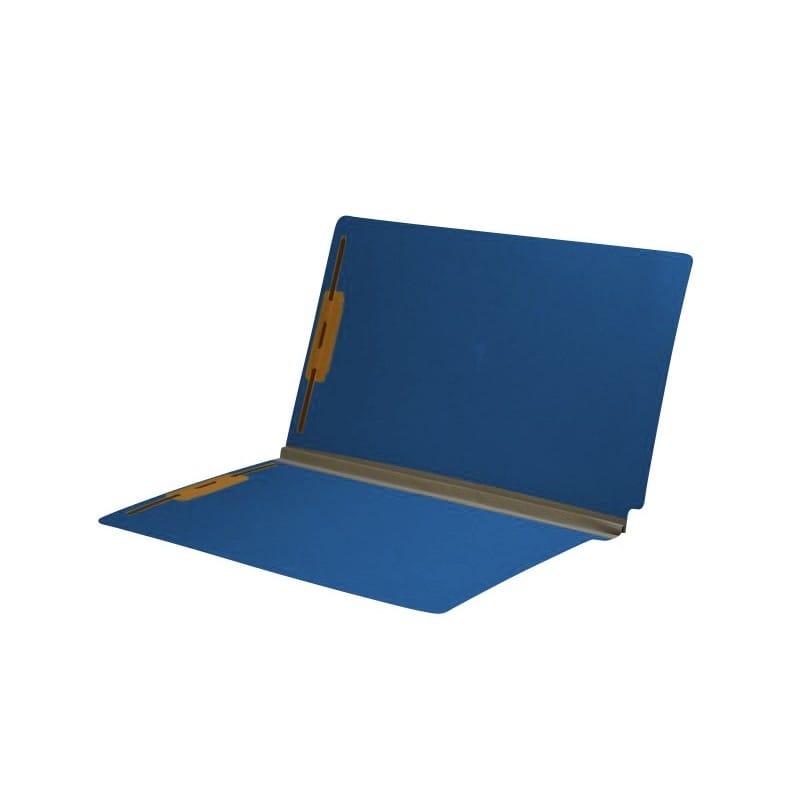 Royal Blue Type III Pressboard Folders, Full Cut END TAB, Legal Size, 2" Exp., Fastener Pos #1 & #3 (Box of 25) - Image 2
