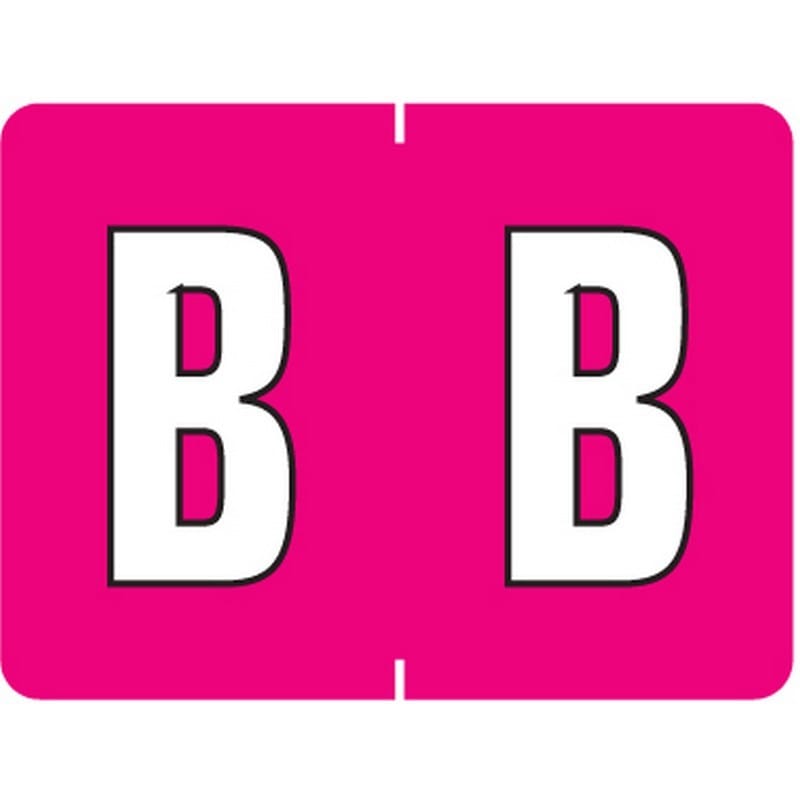 Data File Compatible "B" Labels, Laminated Stock, 15/16" X 1-1/4" Individual Letters - Roll of 500