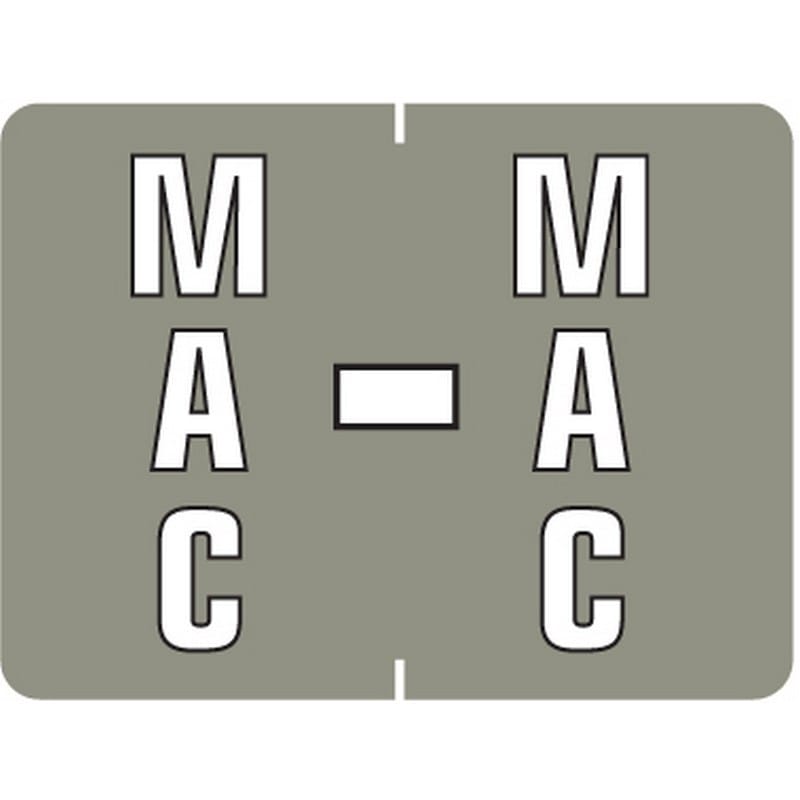 Data File Compatible "Mac" Labels, Laminated Stock, 15/16" X 1-1/4" Individual Letters - Roll of 500