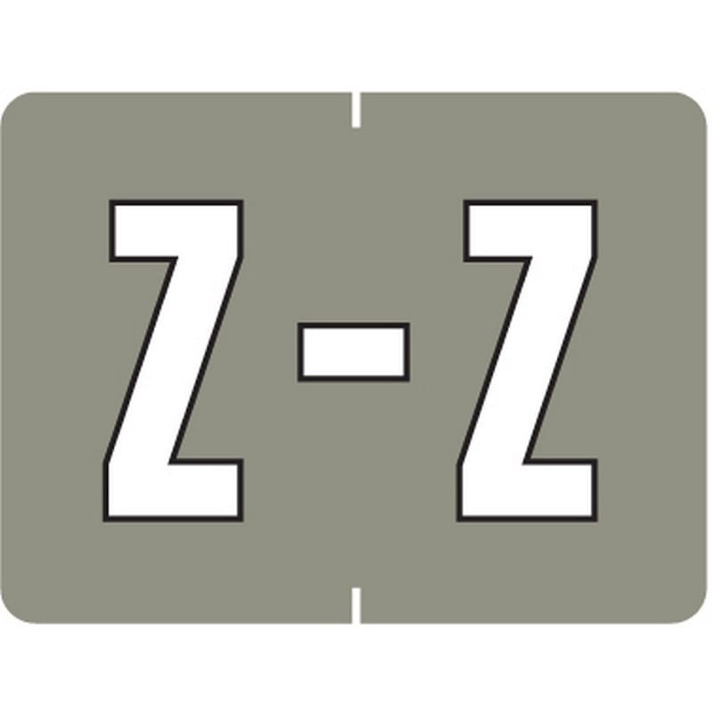 Data File Compatible "Z" Labels, Laminated Stock, 15/16" X 1-1/4" Individual Letters - Pack of 256