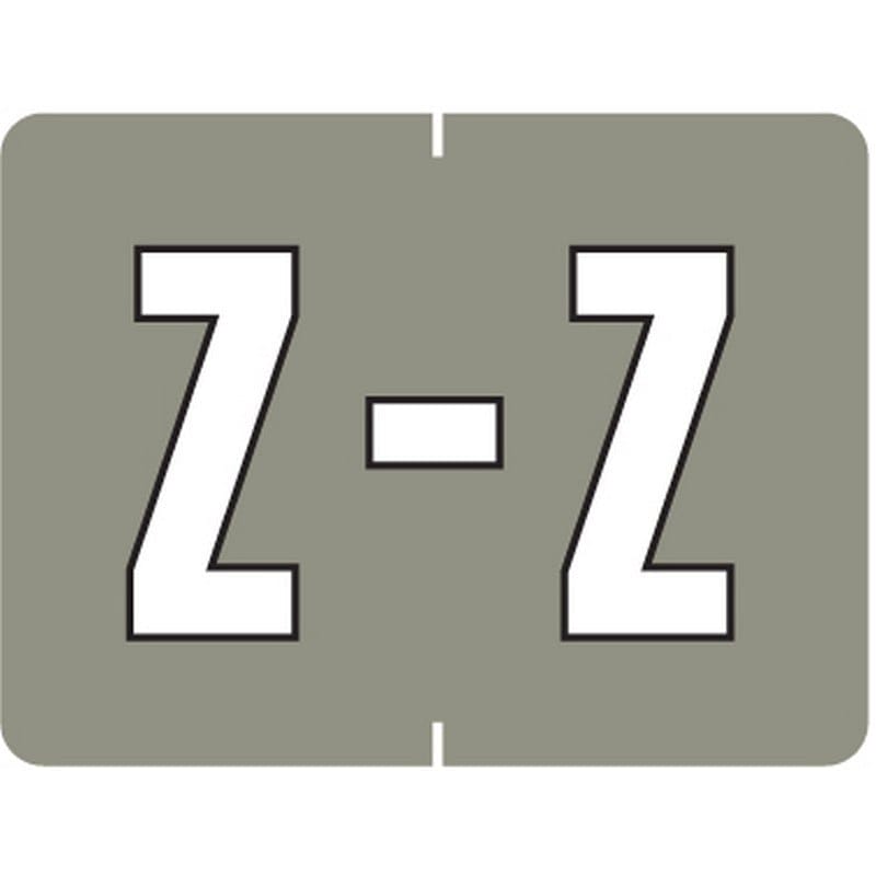 Data File Compatible "Z" Labels, Laminated Stock, 15/16" X 1-1/4" Individual Letters - Roll of 500