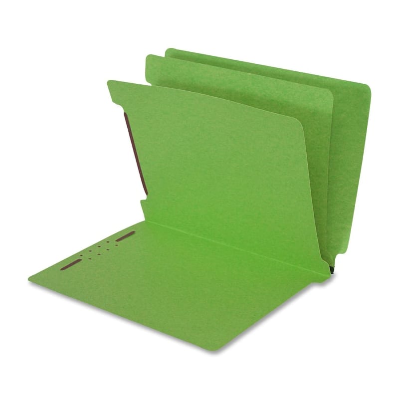 SJ Paper Classification Folders, End-Tab, 1" Expansion, Letter, Green, 25/Box