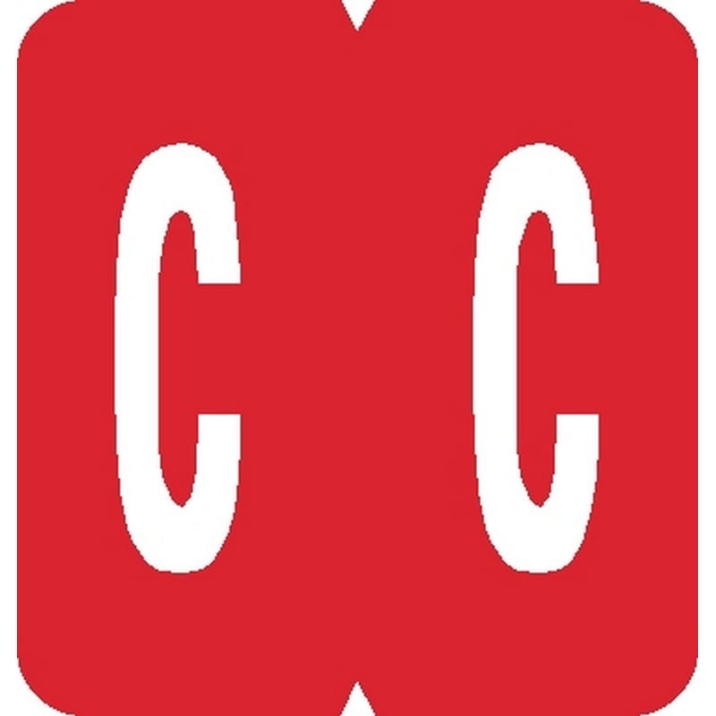 GBS Compatible "C" Labels, Laminated Stock, 1-5/16" X 1-1/4" Individual Letters - Rolls of 550