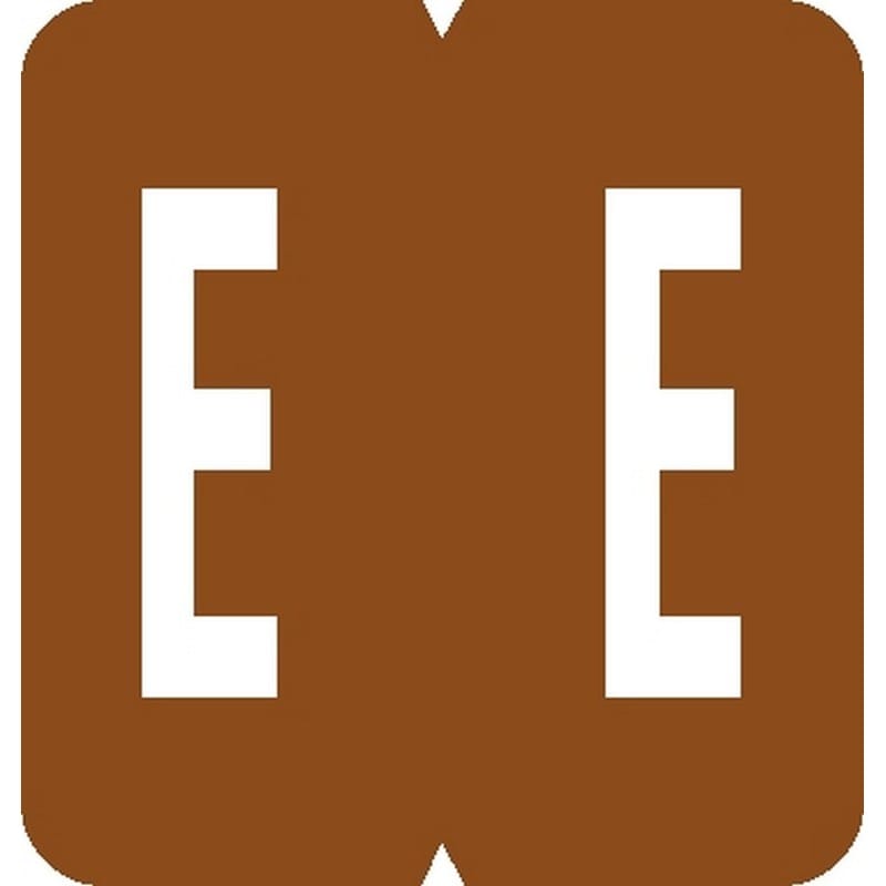 GBS Compatible "E" Labels, Laminated Stock, 1-5/16" X 1-1/4" Individual Letters - Rolls of 550