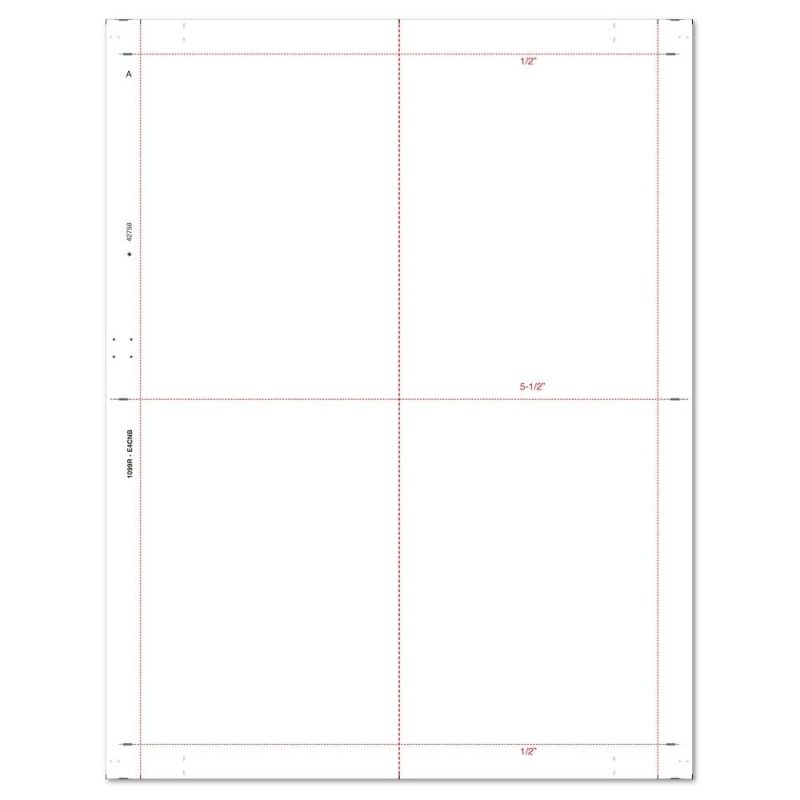 8-1/2" x 11" V Fold 1099 R - B Tax Forms (Box of 500)