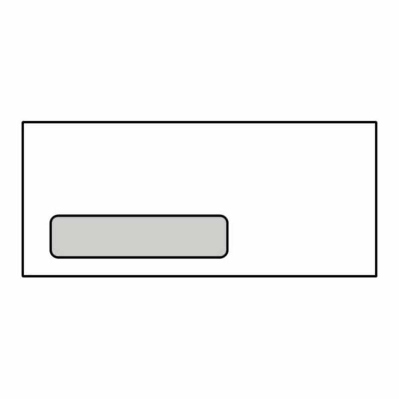 #8-5/8 Cellophane Window Envelopes, 3-5/8" x 8-5/8", 24#, Plasticleer Lookins, White, Diagonal Seam (Box of 500)