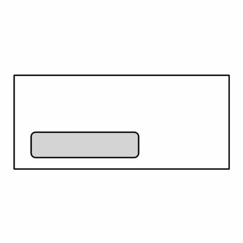 #10 Digi-Clear Window Envelopes, 4-1/8" x 9-1/2", White, 25% Cotton Bond, Watermarked, Diagonal Seams (Box of 500)