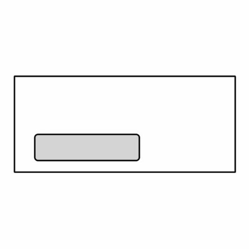 #10 Flip-Stik Poly Window Business Envelopes, 4-1/8" x 9-1/2", 24#, Flip-Stik Side Seam Lookins, White (Box of 500)