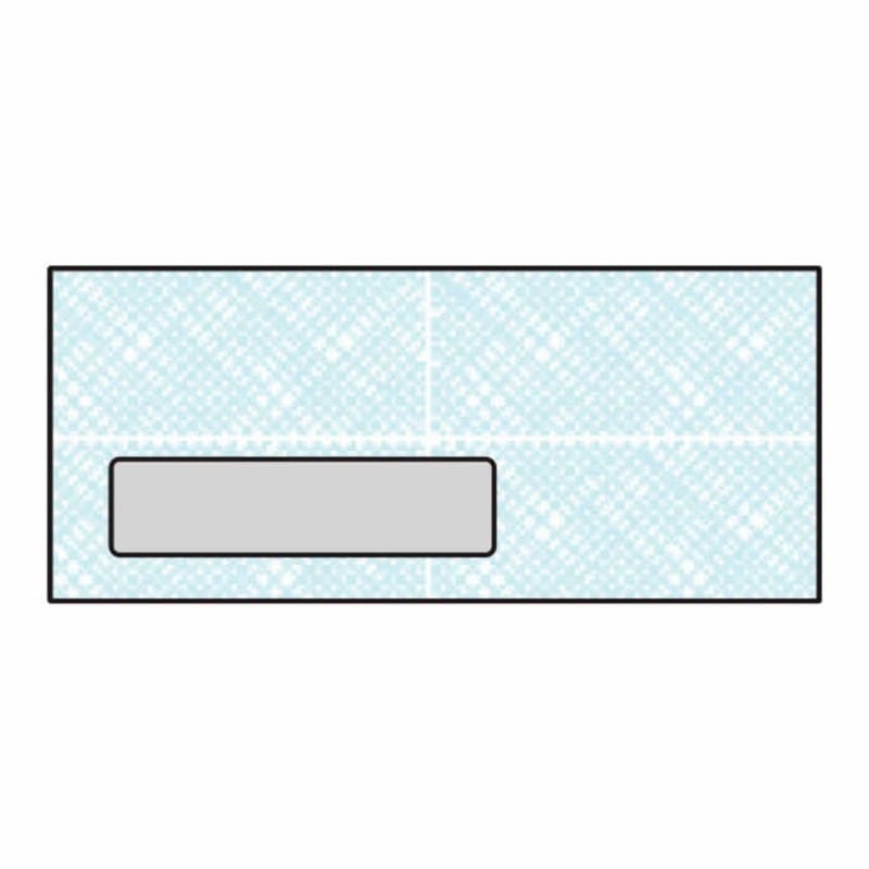#10 Poly Window Business Envelopes, 4-1/8" x 9-1/2", 24#, White, Diagonal Seam, Blue Crosshatch Inside Tint (Box of 500) - Image 2