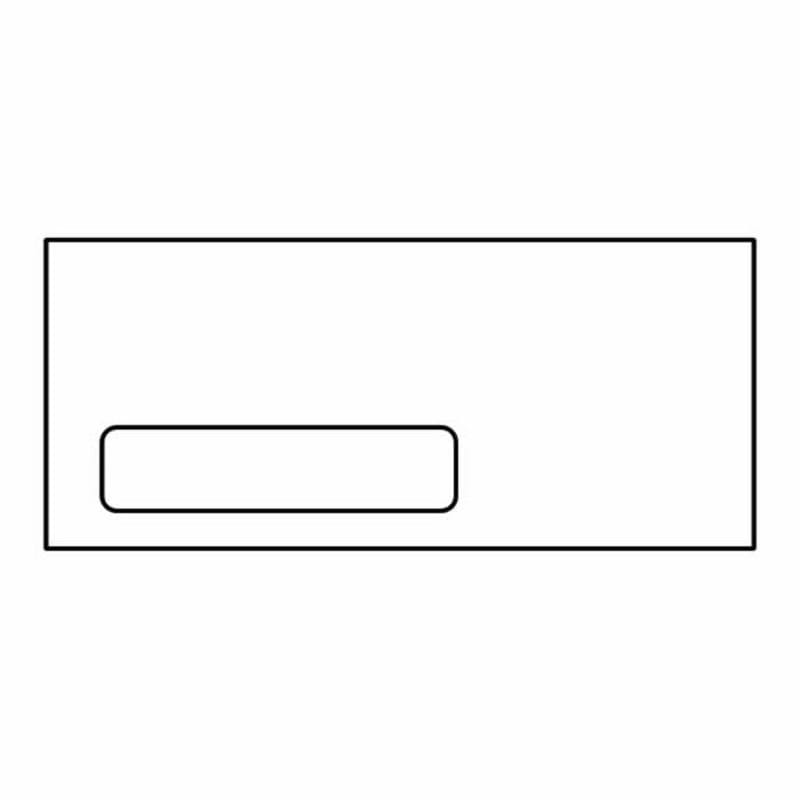 #10 Cut-Out Open Window Envelopes, 4-1/8" x 9-1/2", 24#, 100% Post-Consumer Recycled, White, Open Window (Box of 500) - Image 2