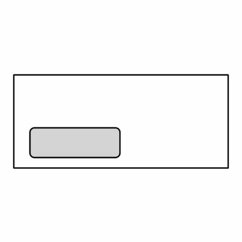 #10-1/2 Poly Window Envelopes, 4-1/8" x 9-1/2", 24#, Side Seam Lookins, White (Box of 500)