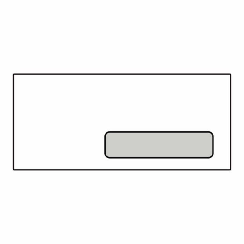#10 Flip-Stik Poly Window Business Envelopes, 4-1/8" x 9-1/2", 24#, Flip-Stik Side Seam Lookins, White (Box of 500) - Image 2