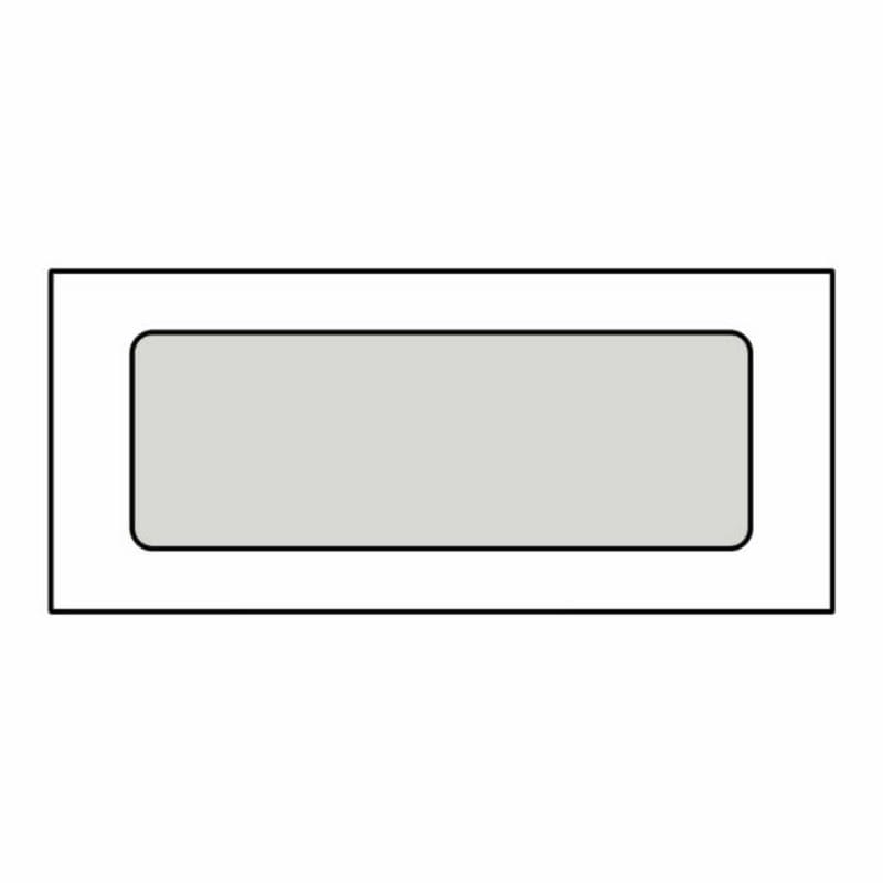 #10 Poly Window Business Envelopes, 4-1/8" x 9-1/2", 24#, Side Seam Showcase Lookins, White (Box of 500)