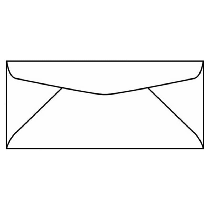 #10 Business Envelopes, 4-1/8" x 9-1/2" 24# White (93% Bright), 25% Cotton Bond, Watermarked, Cockle Finish (Box of 500)