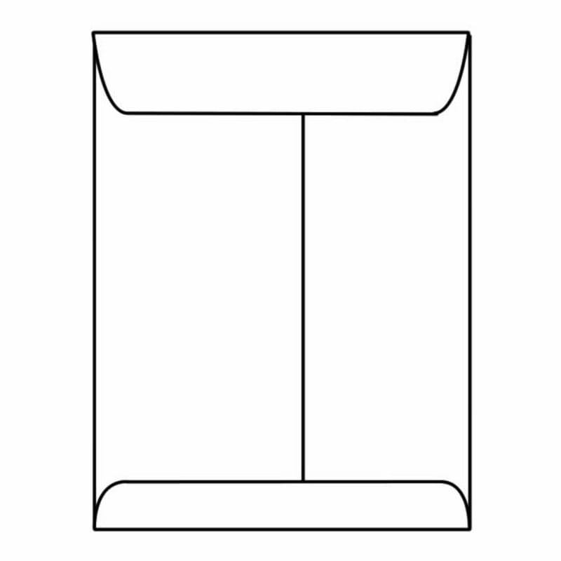 Open End Catalog Envelopes, 9-1/2" x 12-1/2", 28#, White, Center Seam (Box of 500)
