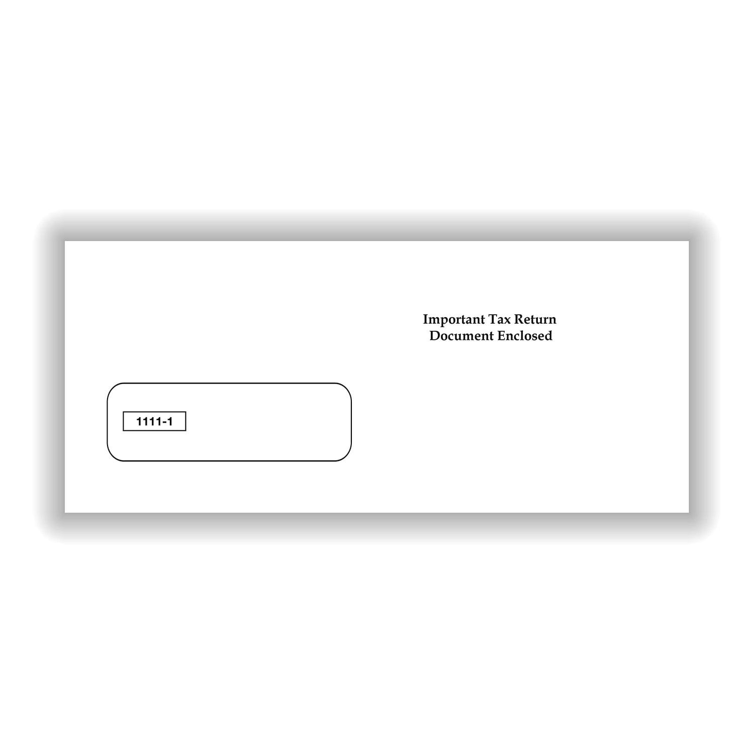 Single Window Envelope for 1099 3-Up, Gum-Seal, Pack of 50