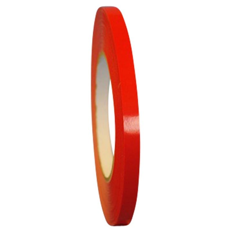 3/8" x 180 Yd Red UPVC Produce Bag Sealing Tape (Case of 16 Rolls)