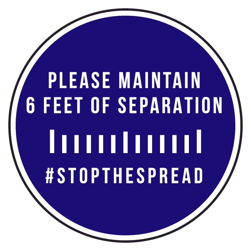 12" Diameter Stop the Spread Floor Graphic (25 per Pack)