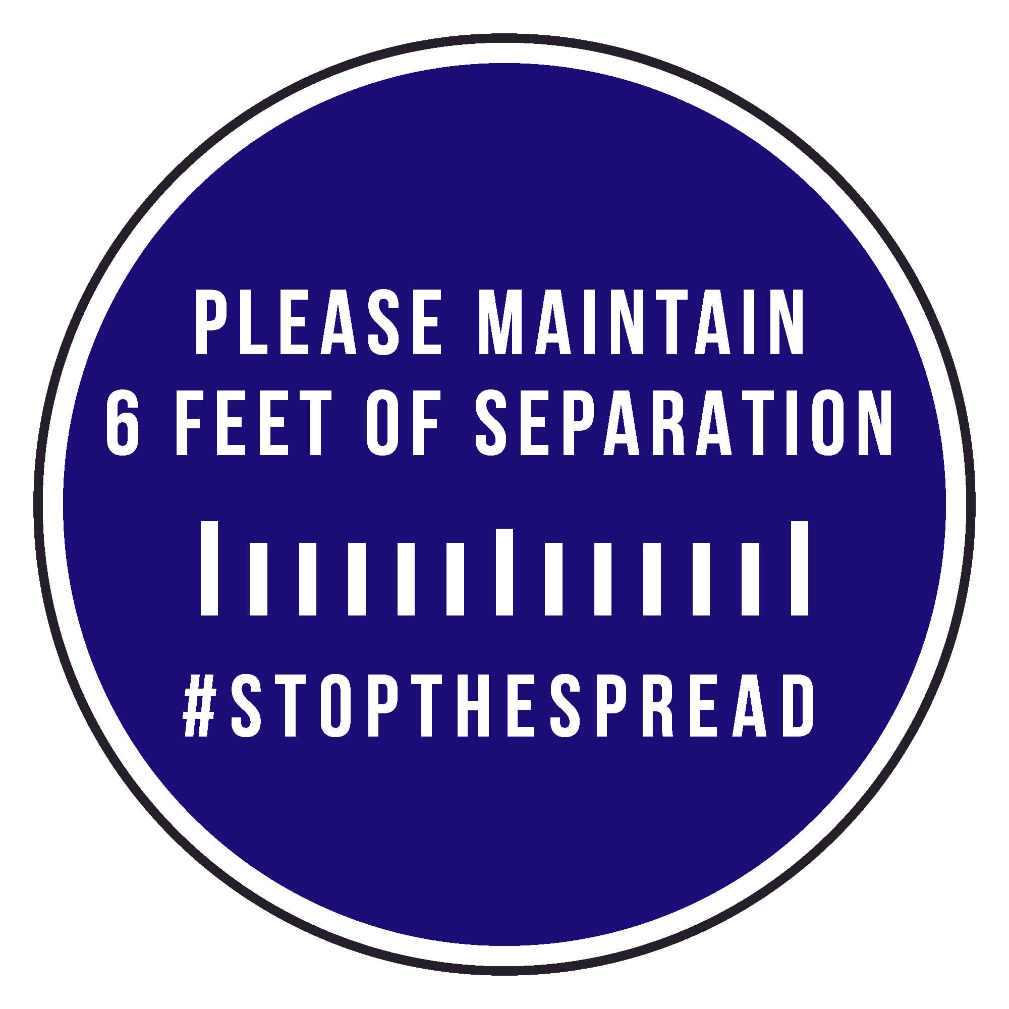 12" Diameter Stop the Spread Floor Graphic (25 per Pack)