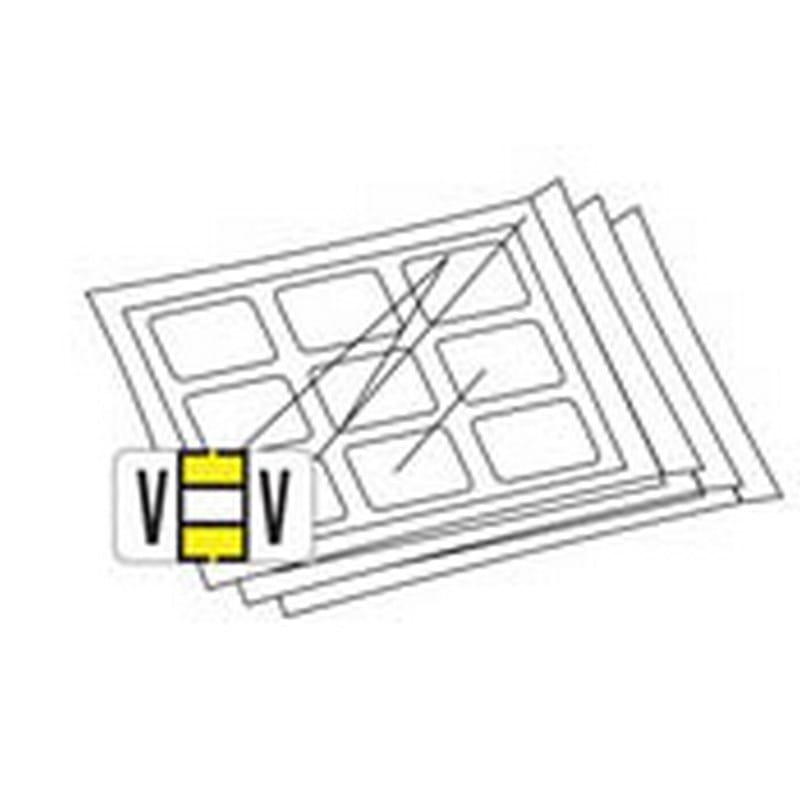 Jeter Compatible Complete Set map packs "A-Z plus Mc" labels, Polylaminated Stock, 15/16" X 1-5/8" - (6,480 labels).