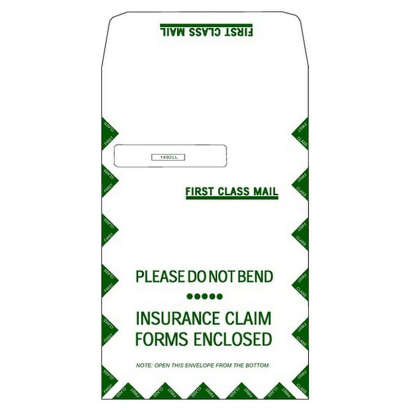 UB-04 9" x 12-1/2" Hospital Claim Form Jumbo Left Window Envelope (500/case)