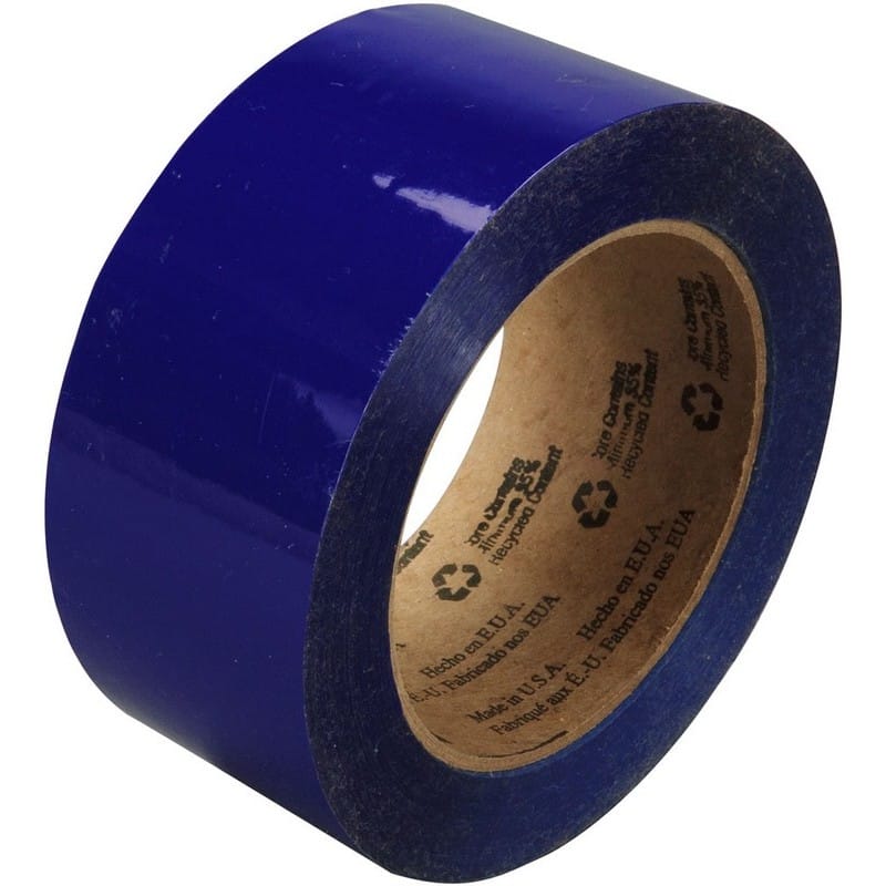 2" x 110 Yd Blue 2 mil Polypropylene Box Sealing Tape with Acrylic Adhesive (Case of 36 Rolls)