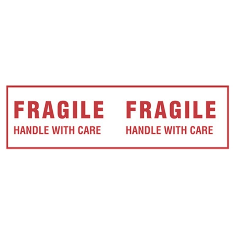 2" x 55 Yd 1.9 mil Polyprop. Hot Melt "FRAGILE Handle With Care" Printed Tape (Case of 36 Rolls) - Image 2