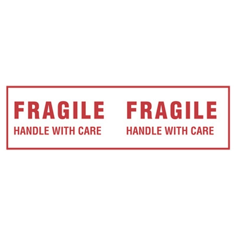 1.9 mil Polyprop. Hot Melt "FRAGILE Handle With Care" Printed Tape