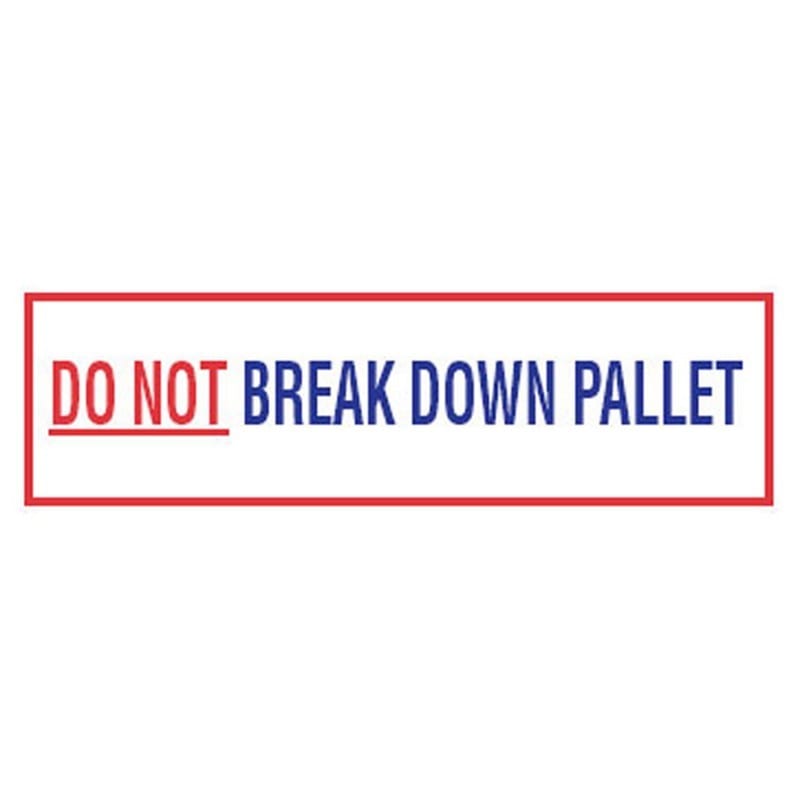 1.9 mil Polyprop. Hot Melt "Do Not Break Down Pallet" Printed Tape