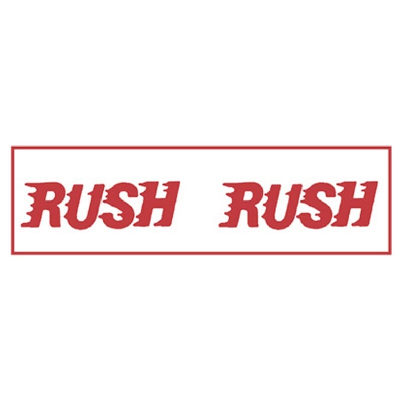 3" x 110 Yd 1.9 mil Polypropylene Hot Melt "RUSH" Printed Tape (Case of 24 Rolls) - Image 2