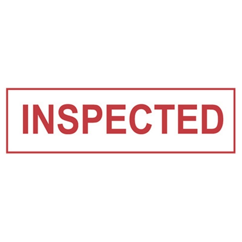 2" x 110 Yd 1.9 mil Polypropylene Hot Melt "Inspected" Printed Tape (Case of 36 Rolls)