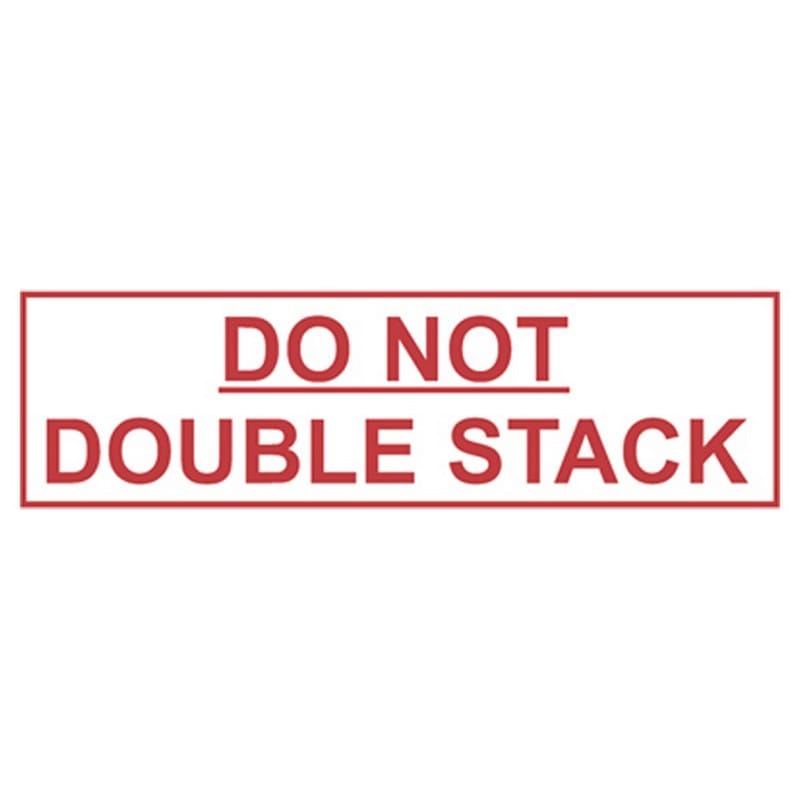 3" x 1000 Yd 1.9 mil Polypropylene Hot Melt "Do Not Double Stack" Printed Tape (Case of 4 Rolls)