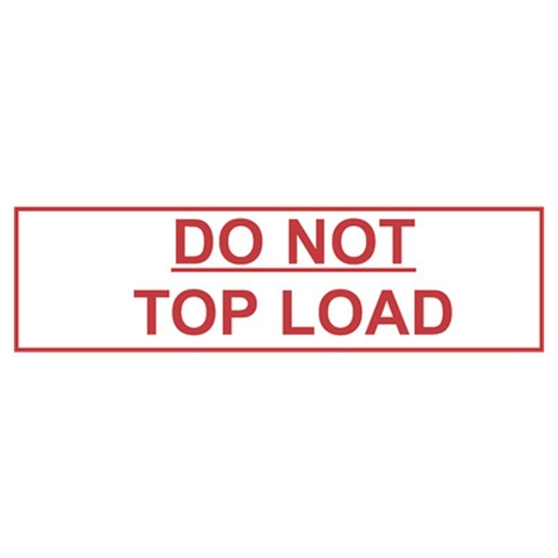 3" x 110 Yd 1.9 mil Polypropylene Hot Melt "Do Not Top Load" Printed Tape (Case of 24 Rolls)