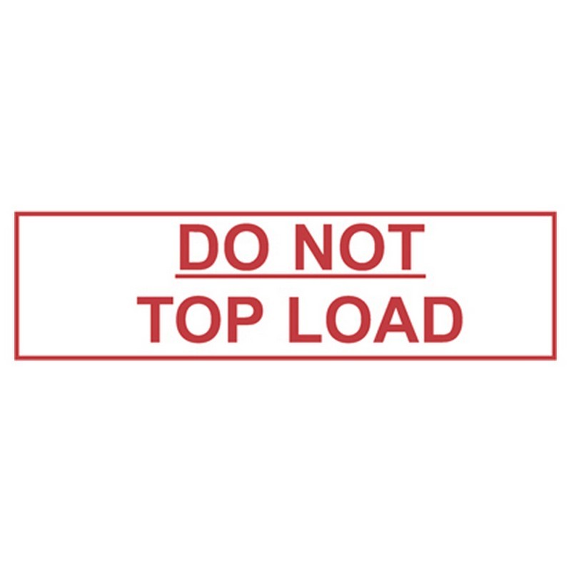 1.9 mil Polypropylene Hot Melt "Do Not Top Load" Printed Tape