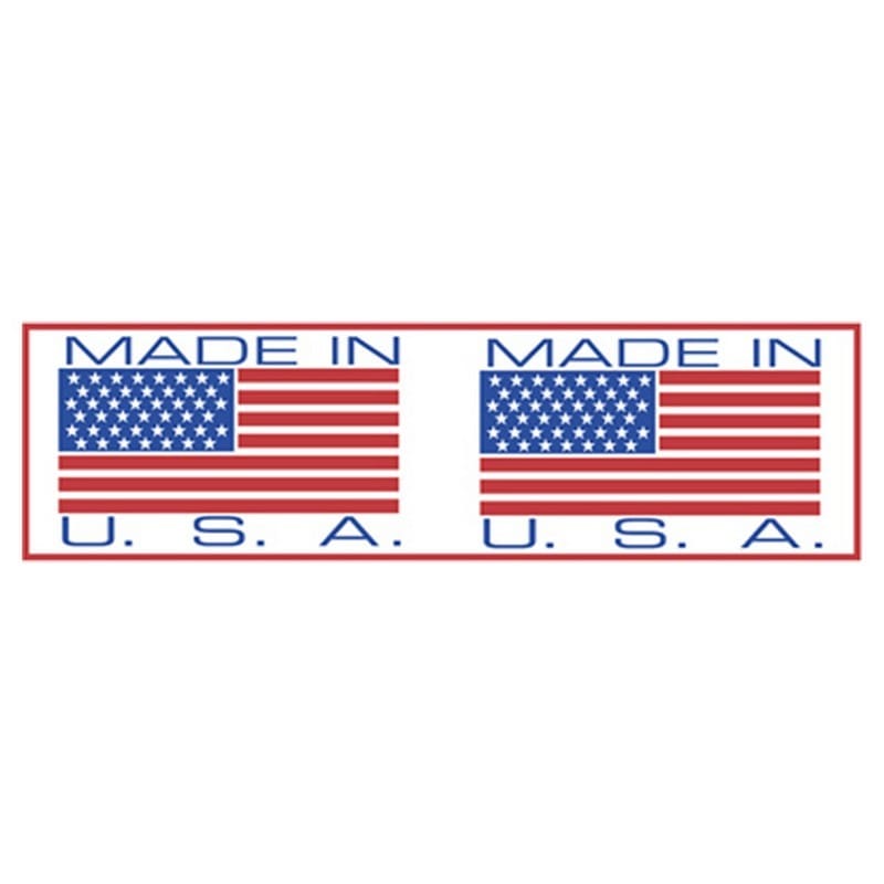 2" x 1000 Yd 1.9 mil Polypropylene Hot Melt "Made in U.S.A." Printed Tape (Case of 6 Rolls)