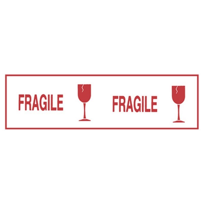 2" x 55 Yd 1.9 mil Polypropylene Hot Melt "Fragile" Printed Tape (Case of 36 Rolls)