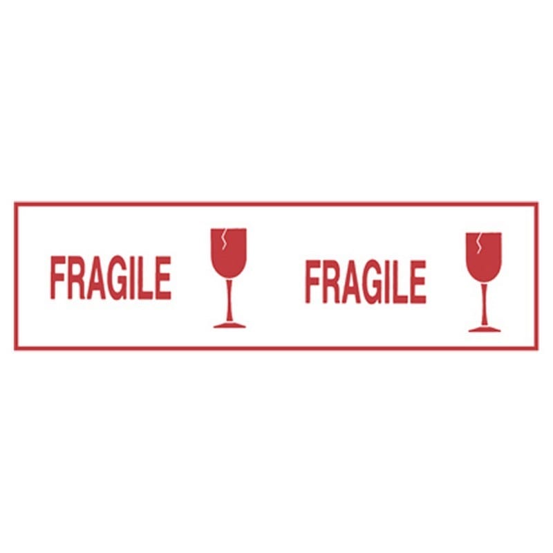1.9 mil Polypropylene Hot Melt "Fragile" Printed Tape