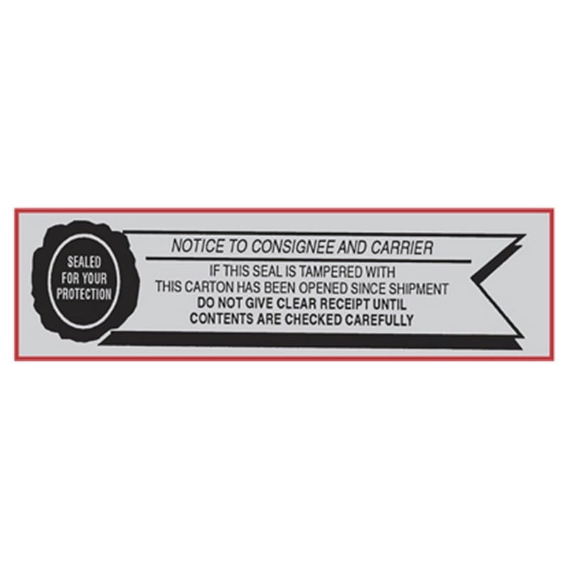 1.9 mil PP Hot Melt "Notice to Consignee and Carrier" Printed Tape