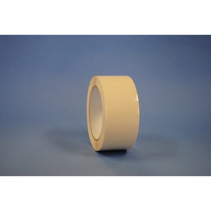 2" x 1000 Yd White 2 mil Polypropylene Whisper Soft Tape (Case of 6 Rolls)