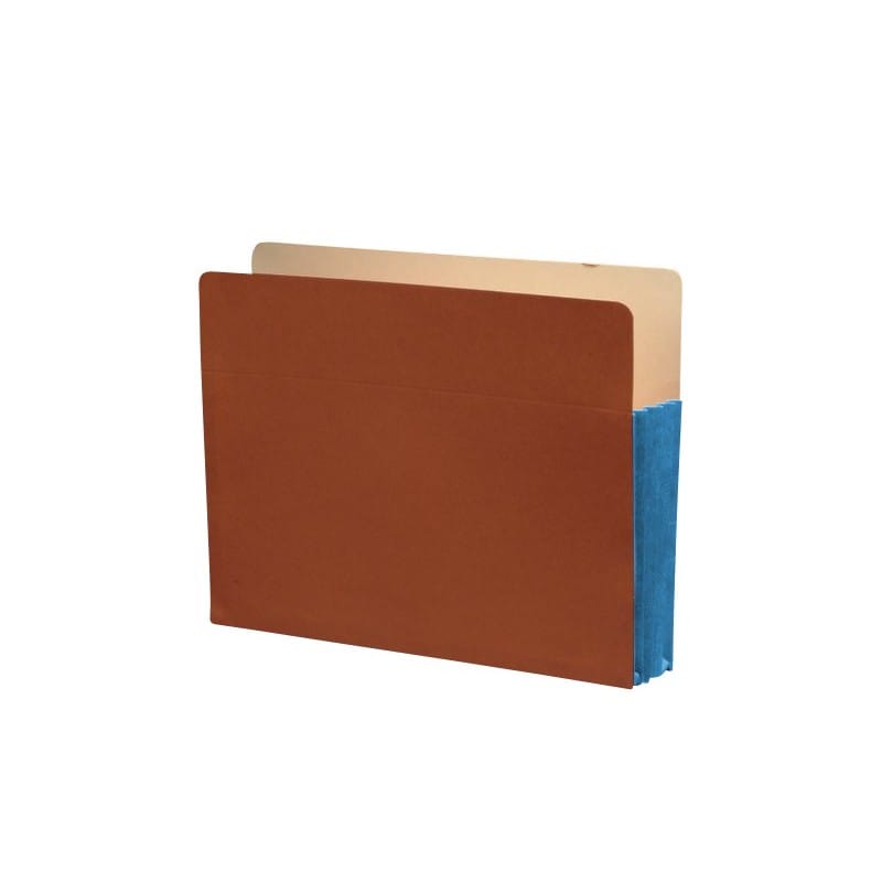 Economy TOP TAB Expansion Pockets, Cerulean Blue Tyvek Gussets, Letter Size, 1-3/4" Expansion (Carton of 100) - Image 2