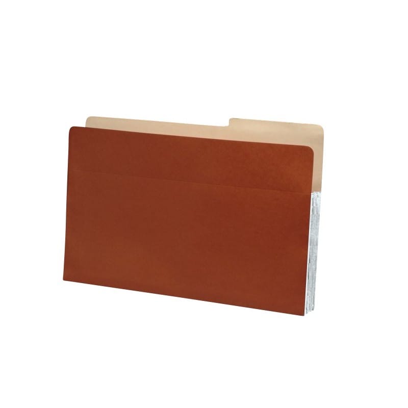 Economy 1/2 Cut TOP TAB Expansion Pockets, Frosty White Tyvek Gussets, Legal Size, 1-3/4" Expansion (Carton of 100) - Image 2