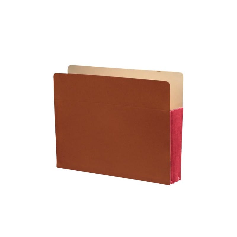 Economy TOP TAB Expansion Pockets, Dusty Rose Tyvek Gussets, Letter Size, 3-1/2" Expansion (Carton of 100)