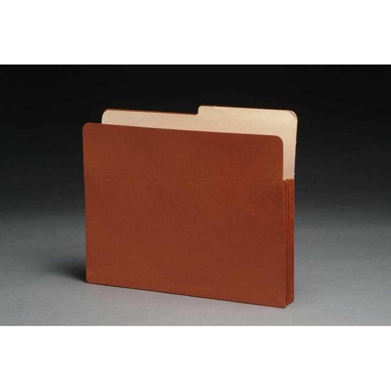 Economy 1/2 Cut TOP TAB Expansion Pockets, Paper Gussets, Letter Size, 3-1/2" Expansion (Carton of 100) - Image 2