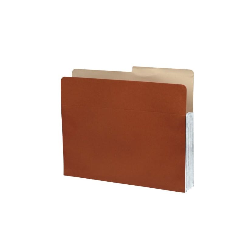 Economy 1/2 Cut TOP TAB Expansion Pockets, Frosty White Tyvek Gussets, Letter Size, 3-1/2" Expansion (Carton of 100)