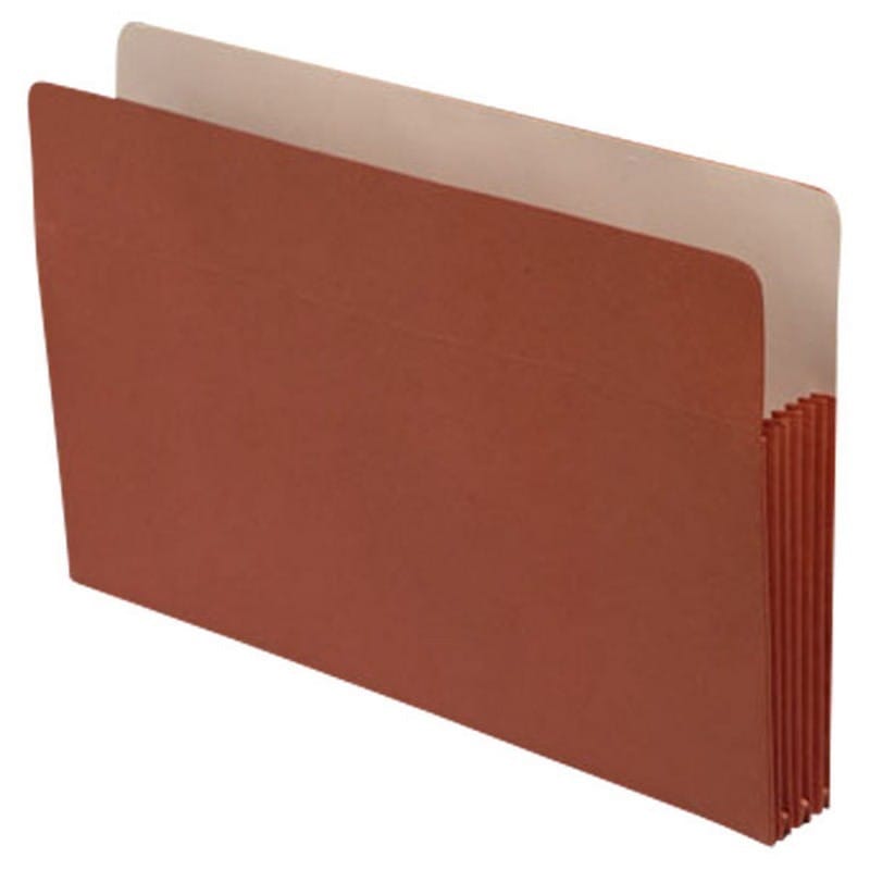 Economy TOP TAB Expansion Pockets, Paper Gussets, Legal Size, 5-1/4" Expansion (Carton of 50)