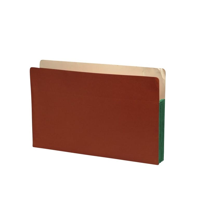 Economy TOP TAB Expansion Pockets, Spring Green Tyvek Gussets, Legal Size, 5-1/4" Expansion (Carton of 100) - Image 2
