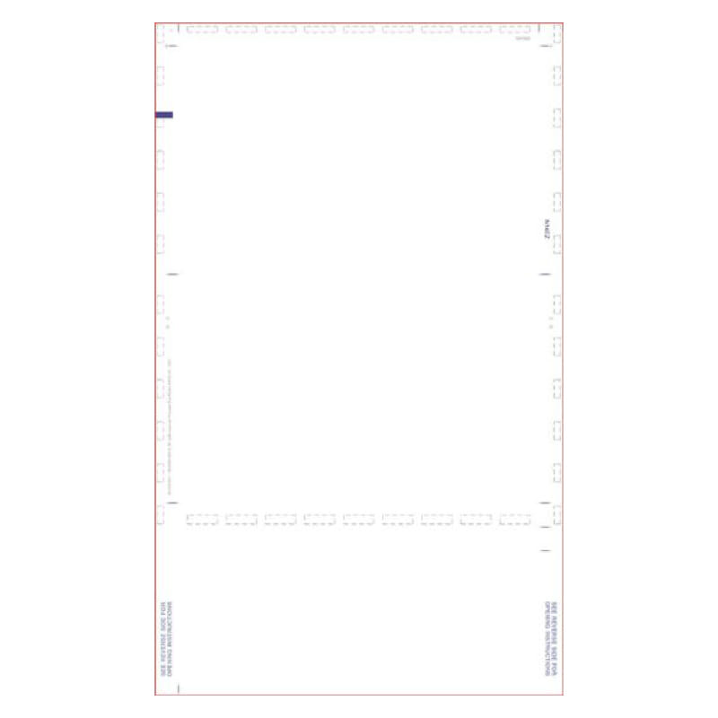 White Pressure Seal Form, without Blockout, EZ Fold (Carton of 2,000)