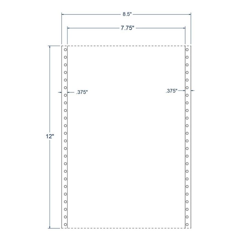 7.75" x 12" White Transcription Labels (200 Labels Per Carton)
