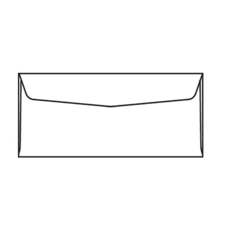 #9 Digi-Clear Side Seam Regular, 3-7/8" x 8-7/8", White Digi Clear Paper, No Window, Flap Down (Box of 500)